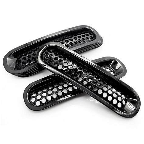 Clip-in Mesh Grill Inserts- Glossy Black for 07-15 Jeep Wrangler JK/ J