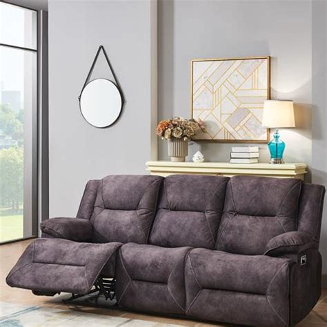 Fabric Reclining Sofa With Console | Baci Living Room