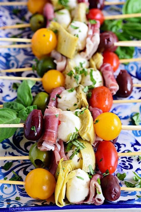 Antipasto Skewers - Easy Party Appetizer | TidyMom®