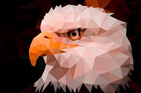 Low Poly Design. Eagle Triangles Low Poly Art Vector Stock Vector ...