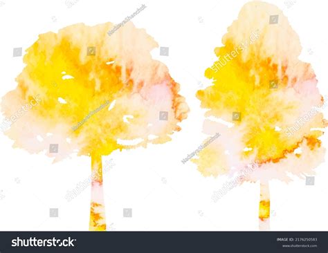 Tree Watercolor Silhouette Isolated Vector Stock Vector (Royalty Free) 2176250583 | Shutterstock