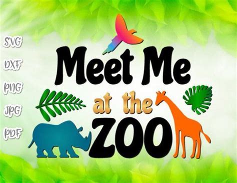 zoo animal svg files for cricut saying meet me at the zoo | Me at the zoo, Graphic design photo ...