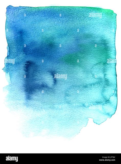 Teal blue watercolor texture with brush strokes. Abstract background Stock Photo, Royalty Free ...