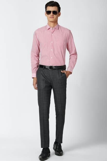 Buy Men Red Slim Fit Formal Shirts Online - 643532 | Peter England