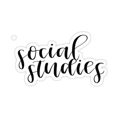 "Social Studies Class" Sticker for Sale by claireletters | How to write calligraphy, Social ...