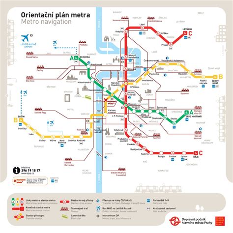 Transit Maps: Official Map: Prague Metro Orientation Map, 2012