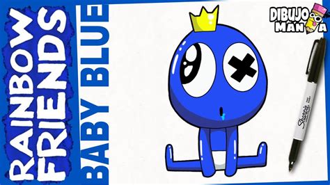 COMO DIBUJAR A BABY BLUE DE ROBLOX RAINBOW FRIENDS | how to draw blue from roblox rainbow ...