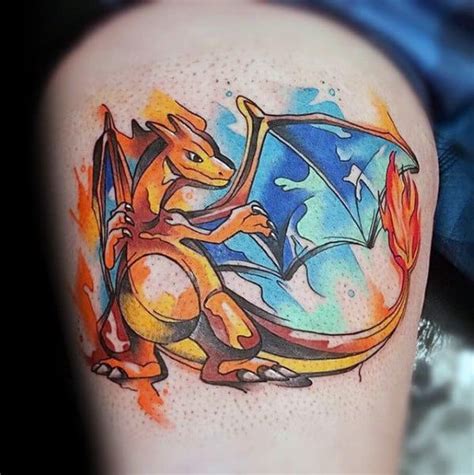 60 Charizard Tattoo Designs For Men - Pokemon Ink Ideas