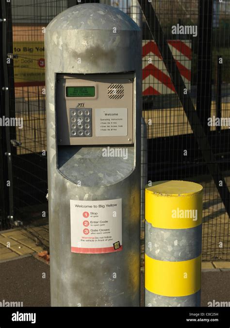 Keypad At Entrance To Security Gate Stock Photo - Alamy