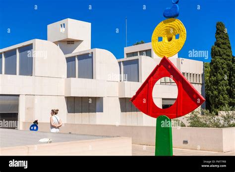 Spain, Catalonia, Barcelona, Montjuic, Joan Miro Foundation, the museum designed by the Catalan ...