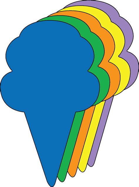 Small Assorted Color Creative Foam Cut-Outs - Ice Cream Cone - Walmart.com