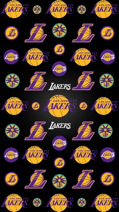 Lakers Logo Wallpaper in Purple, Yellow, and Green