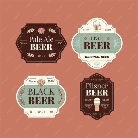 Free Vector | Beer label design collection