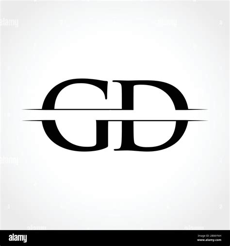 GD letter Type Logo Design vector Template. Abstract Letter GD logo ...