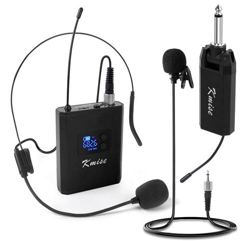 UHF Wireless Lavalier Microphone Headset Lapel Mic Bodypack Transmitter ...