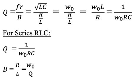 Transfer Function, Bandwidth and Quality Factor in RLC circuits - Rahsoft