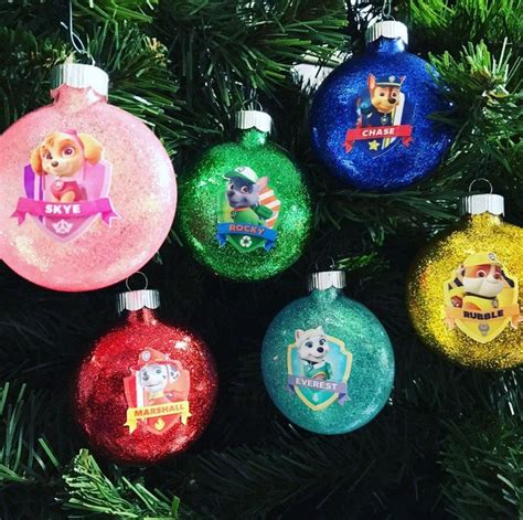 Paw Patrol Inspired Christmas Ornaments (set of 6) in 2020 | Christmas ornament sets, Christmas ...