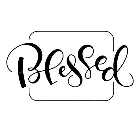 Premium Vector | Blessed black vector illustration isolated on white ...