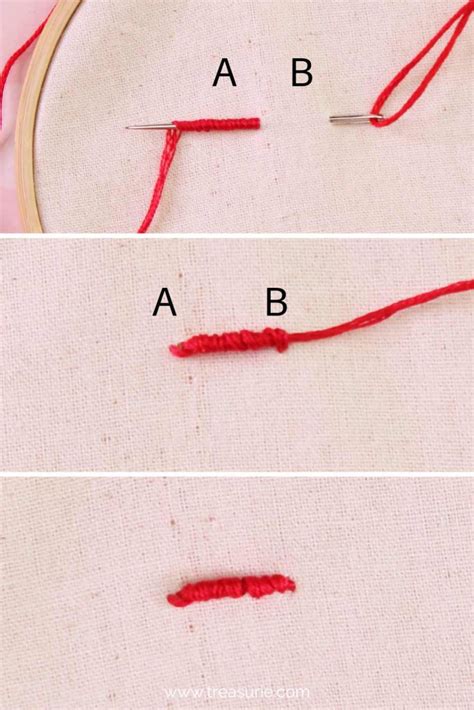 How to do a Bullion Knot Embroidery Stitch | TREASURIE