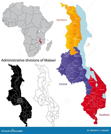 Malawi Map Royalty Free Stock Images - Image: 18964519