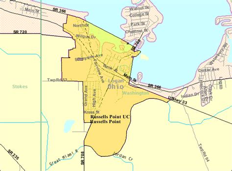 Image: Detailed map of Russells Point, Ohio