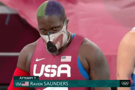 Olympic Shot Putter Raven Saunders Shows Off Joker Mask