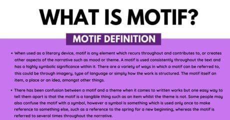 Motif: Definition and Examples of Motif in Speech & Literature • 7ESL