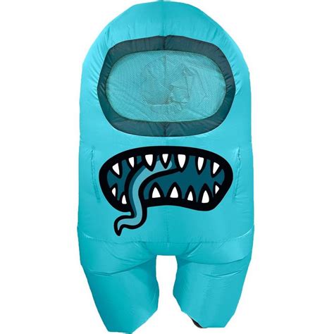 Kids' Cyan Impostor Inflatable Costume - Among Us | Party City