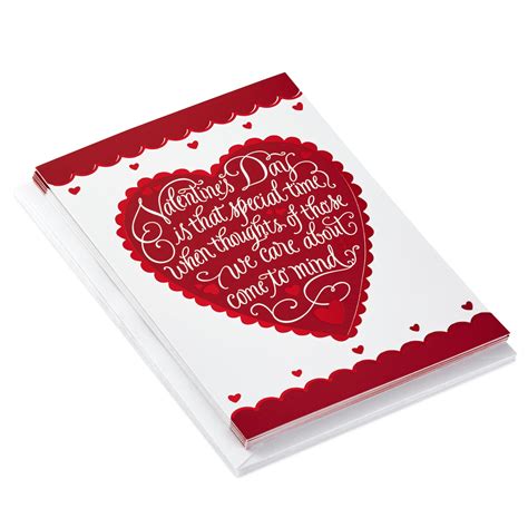 Hallmark Pack of Valentine's Day Cards, Heart (6 Cards with Envelopes ...