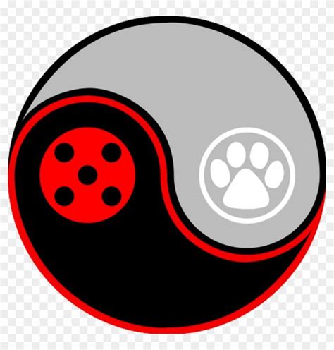 #miraculousladybug #miraculous #ladybug #catnoir #yinyang - Ladybug And Cat Noir Symbol