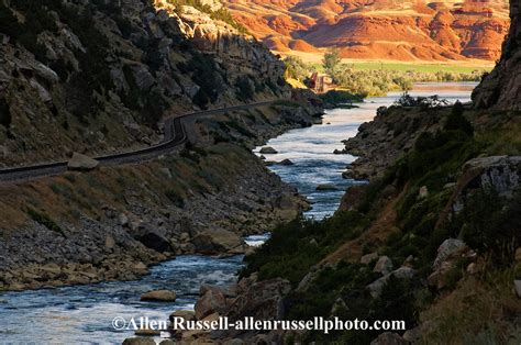 Wind River in Wind River Canyon along Wind River Canyon Scenic Byway ...