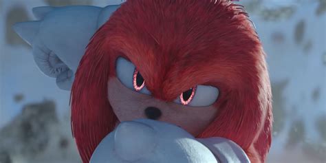Knuckles Chases Sonic Down Mountain In New Sequel Movie Clip