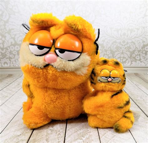 Garfield Plush Toy Garfield Clip On Two Garfields Small | Etsy | Plush ...