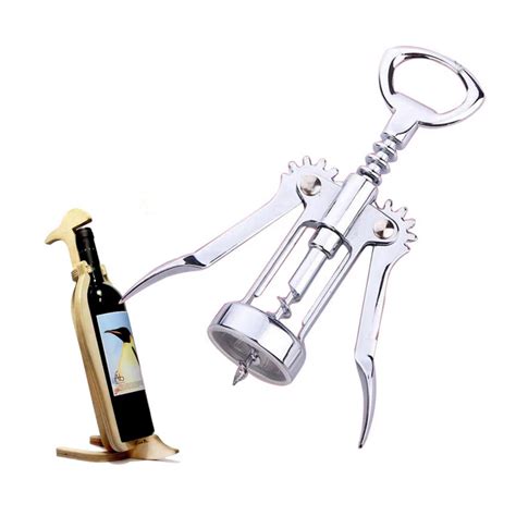 1 Pcs Stainless Steel Bottle Opener Waiter Metal Red Wine Opener Corkscrew Bottle Handle Bottle ...