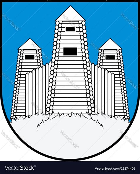 Coat of arms saldus town in courland latvia Vector Image