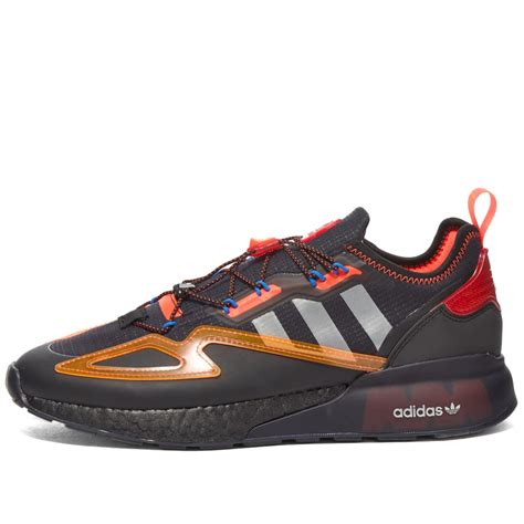 Adidas ZX 2K Boost Core Black, Silver & Red | END. (US)