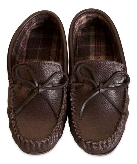 Nordvek Mens Genuine Leather Moccasin Slippers Hard Rubber Sole Real ...