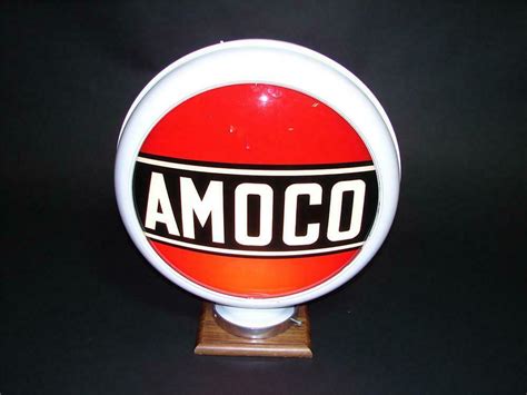 Choice Amoco Gasoline metal bodied gas pump globe.