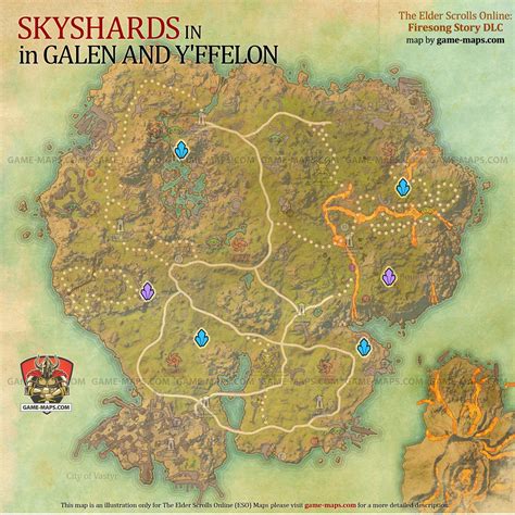 Galen and Y'ffelon Skyshards Location Map The Elder Scrolls Online (ESO)