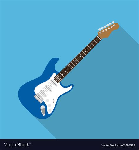 Flat guitar Royalty Free Vector Image - VectorStock