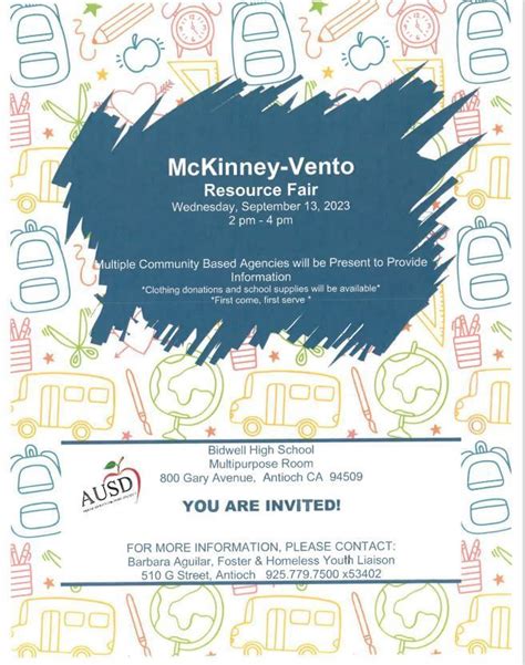 Antioch Unified School District's McKinney Vento Resource Fair | Mno ...