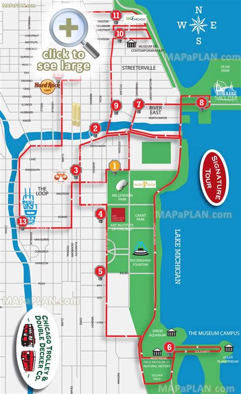 Map Of Downtown Chicago Tourist Attractions - A Comprehensive Tourist Guide - Best Tourist ...