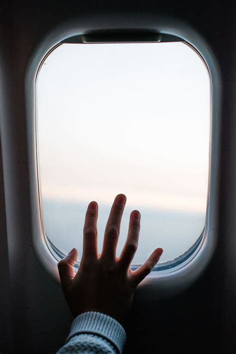 HD wallpaper: person touching airplane window, hand, aeroplane, travel ...