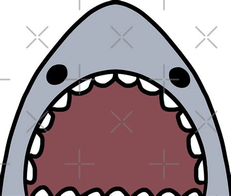 "SHARK!" Stickers by treeglass | Redbubble