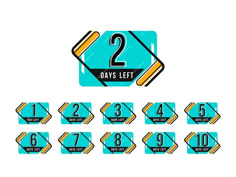 Free Vector | Modern days left sign elegant design background