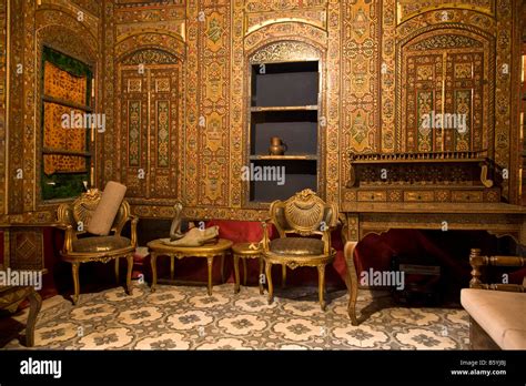 Inside a traditional Syrian family house. Old City, Damascus, Syria ...