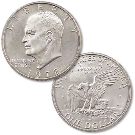 1972 Eisenhower Dollar Value: are "D", "S", No mint mark worth money?