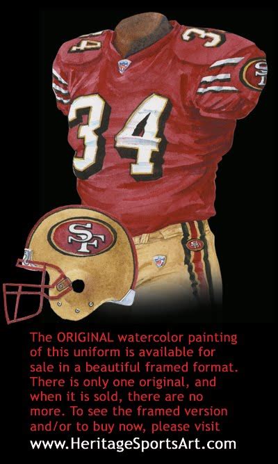 San Francisco 49ers Uniform and Team History | Heritage Uniforms and ...