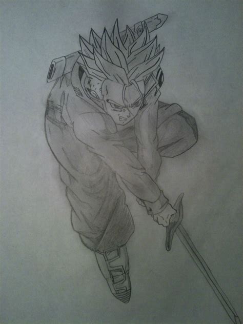 My drawing of Super Saiyan Trunks (Sword) : r/dbz