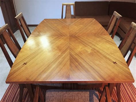 Mid Mod Walnut Dining Set by American of Martinsville - EPOCH